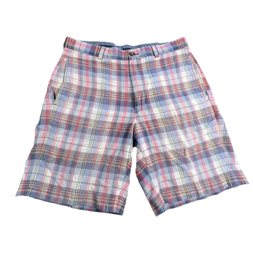 Brooks Brothers‎ Men's Sz W33 Shorts Casual Preppy Outdoors Red Plaid